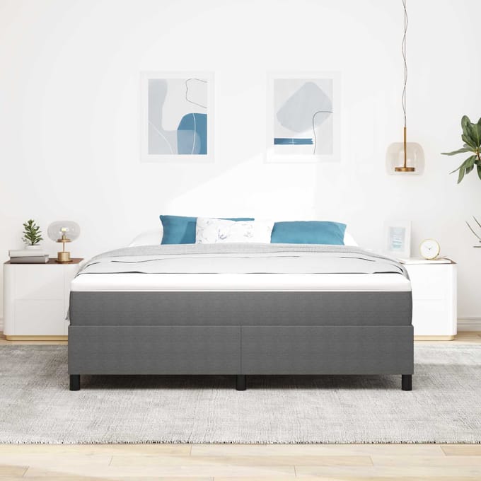 vidaXL - Platformbedframe - Lichtgrijs - 180 - x - 200 - cm - Corduroy - stof