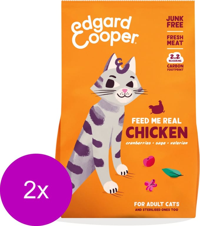 Edgard & Cooper Adult Kip - Kattenvoer - 2 x 2 kg