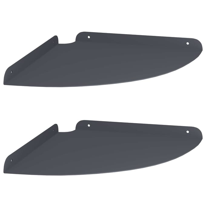 vidaXL - Hoek - Plank - 2 - st - Antraciet - 30 - x - 30 - x - 2 - cm