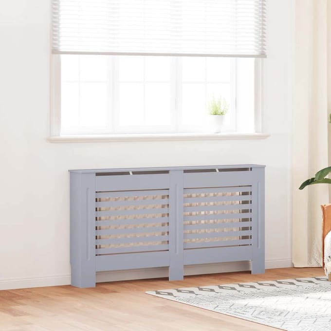 vidaXL Radiatorombouw 152x19x81,5 cm MDF antraciet
