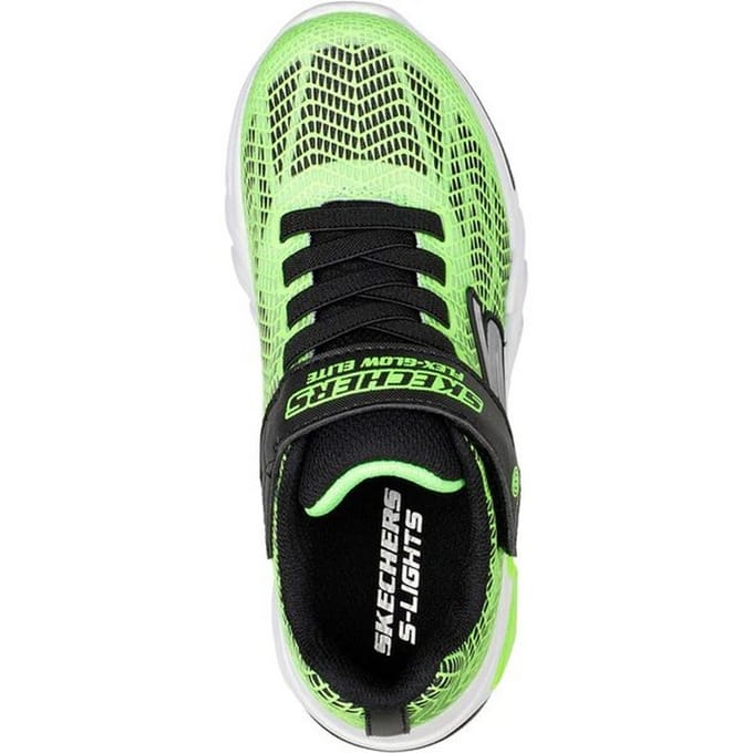 Skechers Jongens Flex-Glow Elite Vorlo Trainers (Kalk/zwart)