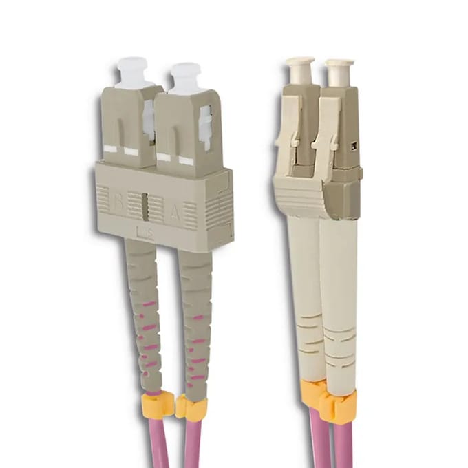 Qoltec Glasvezel Patchcord LC/UPC-SC/UPC |   Multimode |   50/125 |   OM4 |   Duplexwoning |   1m