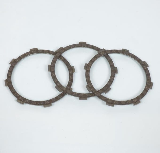 Set van 3 beklede koppelingsplaten voor motor Yamaha 80 DTMX 1981 tot 1983 Nieuw
