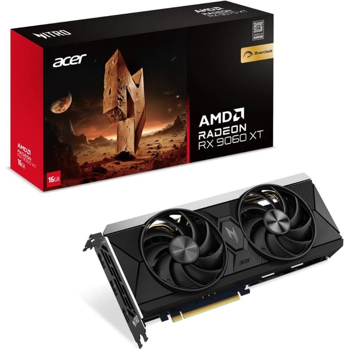 Acer Radeon RX 9060 XT NITRO - 16GB GDDR6 RAM - Grafische kaarten
