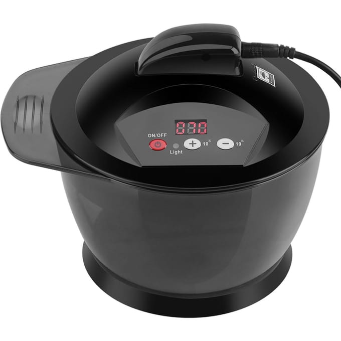USB LCD Tijdsweergave Elektrische Haarcrème Automatische Mixer Haarverf Mengkom black