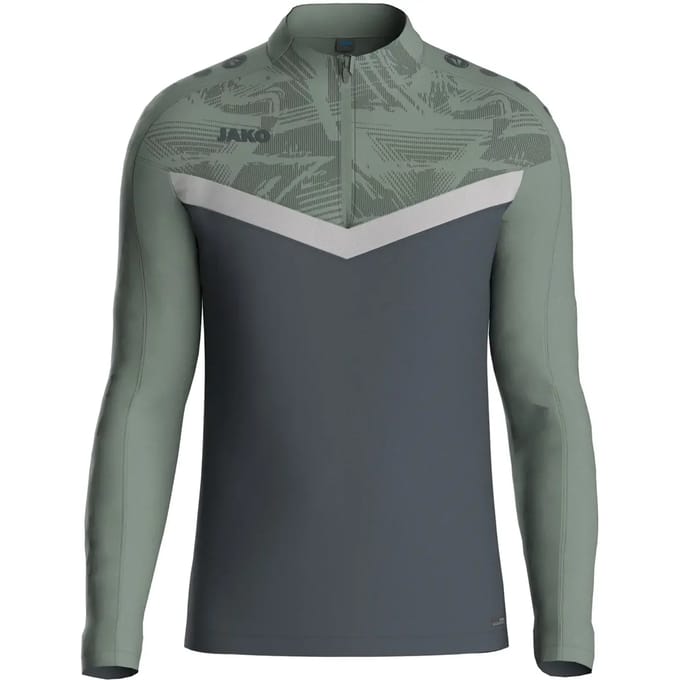 Jako Iconic Ziptop Heren - Zachtgrijs / Mintgroen / Antra Light | Maat: M