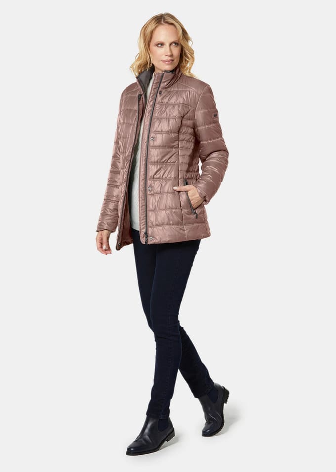 Goldner Gewatteerde jas (type outdoorjas) Gewatteerd jack met veel details bessen