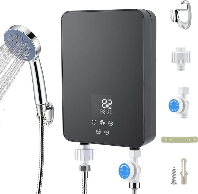 Doorstroomboiler - Mini boiler - Direct warm water - LED temperatuurweergave - 5500 W - Wit