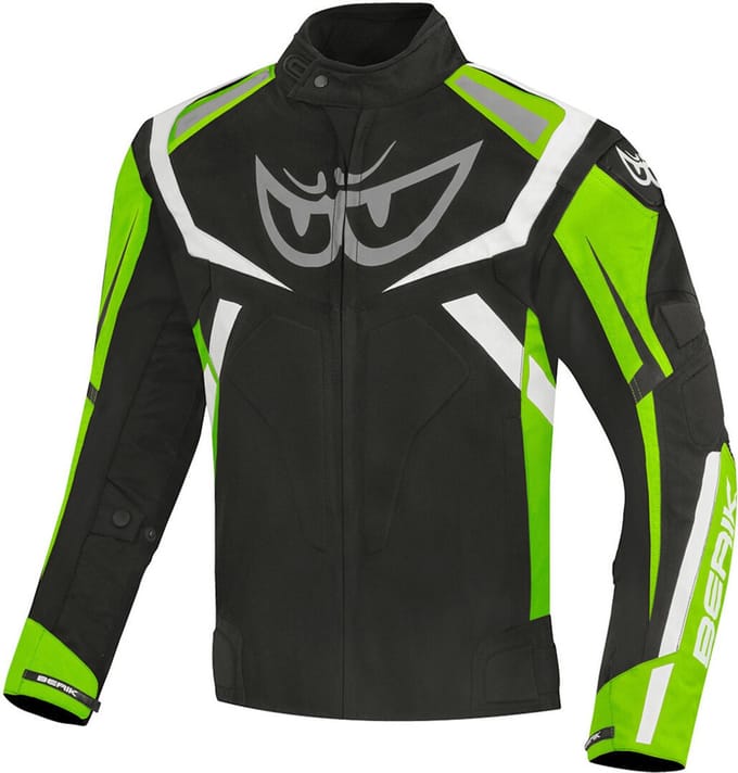 Berik The Eye Zwart Groen Waterdichte Textiele Motorjas - Jas