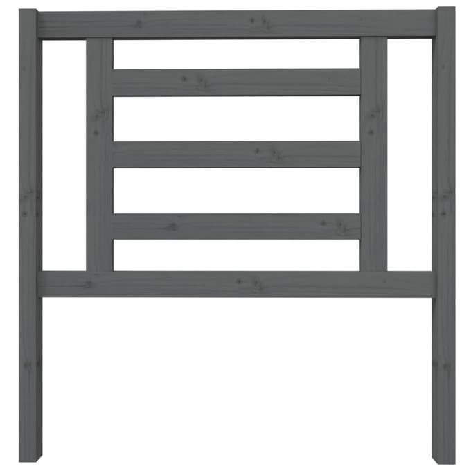 vidaXL - Hoofdbord - 96x4x100 - cm - massief - grenenhout - grijs