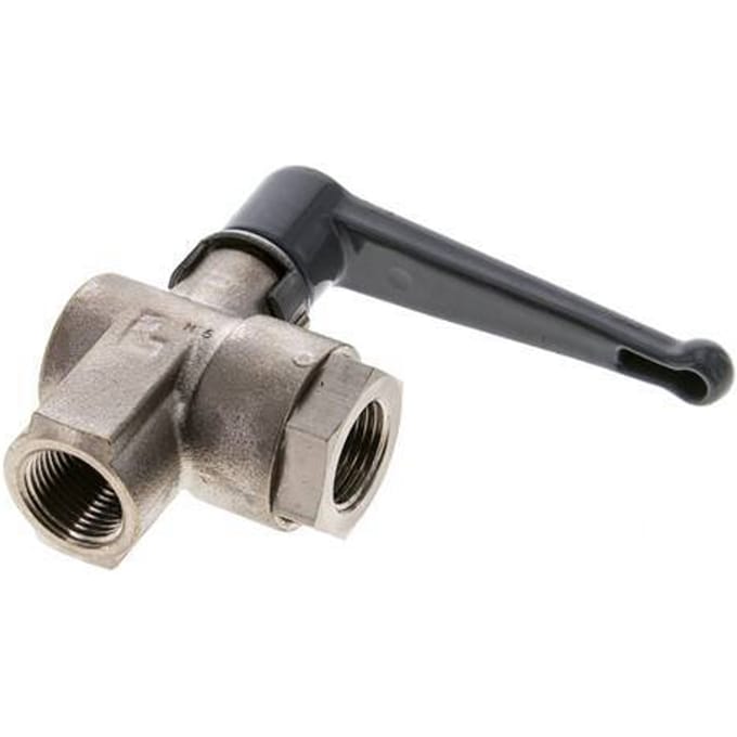 G 3/8 inch 2-Weg Haakse Kogelkraan Messing - BL2BN-MAN-038
