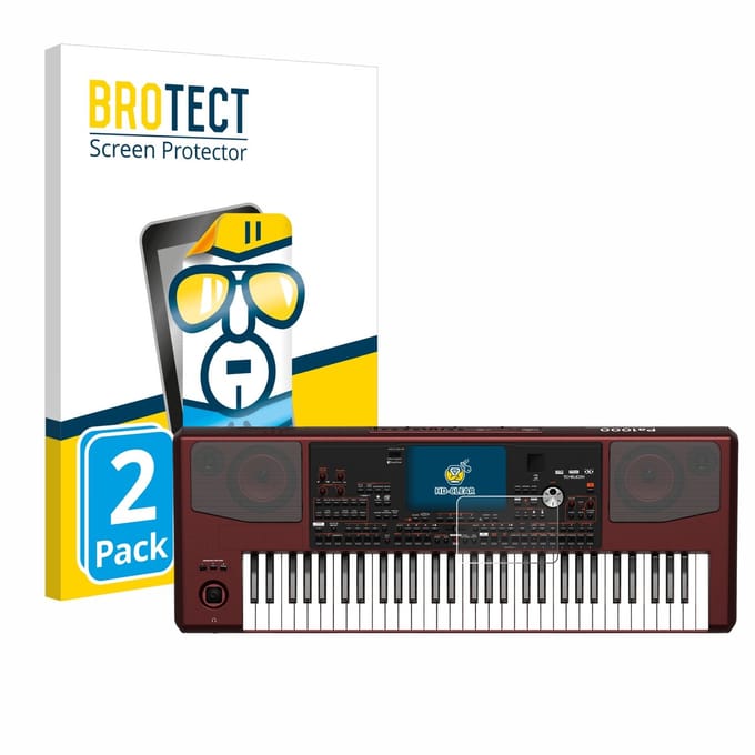 BROTECT - Screenprotector voor KORG Pa1000 - Folie Beschermfolie transparant 2 Stuks