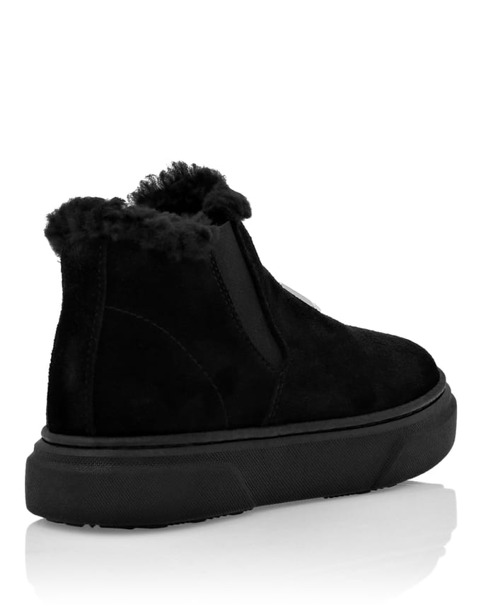 Eco Shearling Suede Anckle Boots