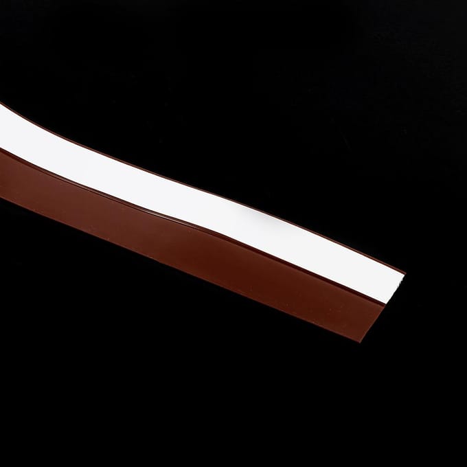 Bande d'étanchéité en caoutchouc silicone de 5 mètres de long pour bas de porte et fenêtre, marron white