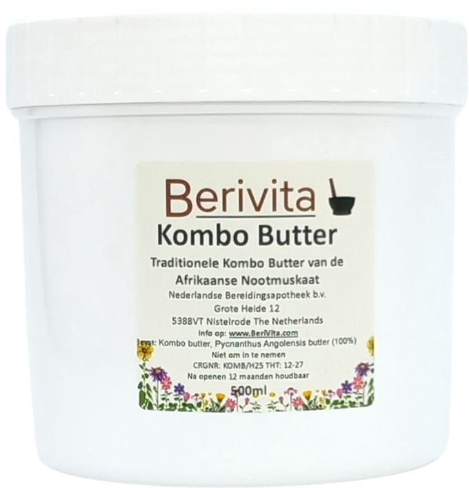 Kombo Butter Puur 500ml - Kombo Boter Pot - Onbewerkt en Ongeraffineerd