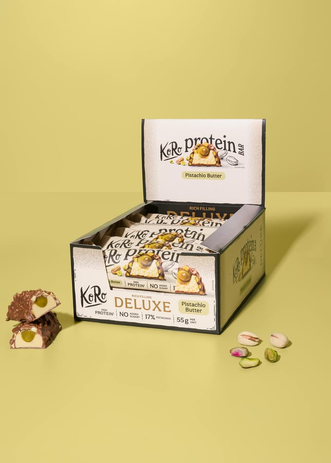 Protein bar deluxe met pistachepasta 12 x 55 g