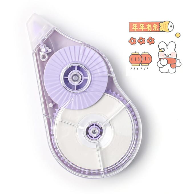 Ruban correcteur Distributeur de ruban correcteur White Out Applicateur facile à utiliser pour des corrections instantanées violet