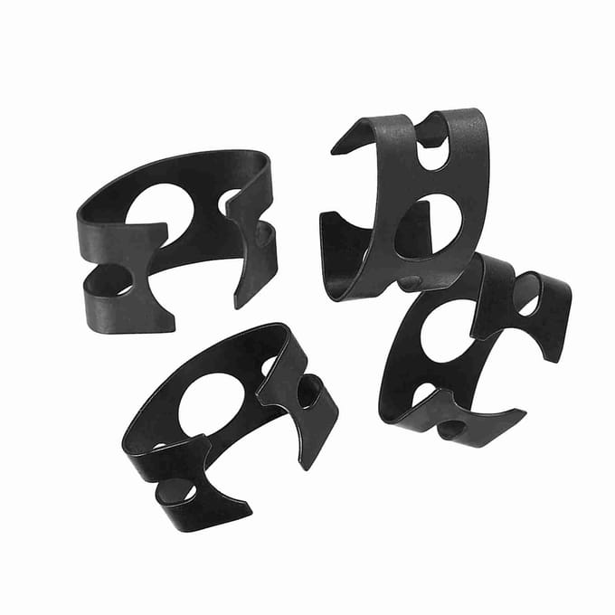 4 stuks Remleidingklemmen voor Golf MK1 MK2 Cabriolet Scirocco 1.6 1.8 GTI 4D0611715B black
