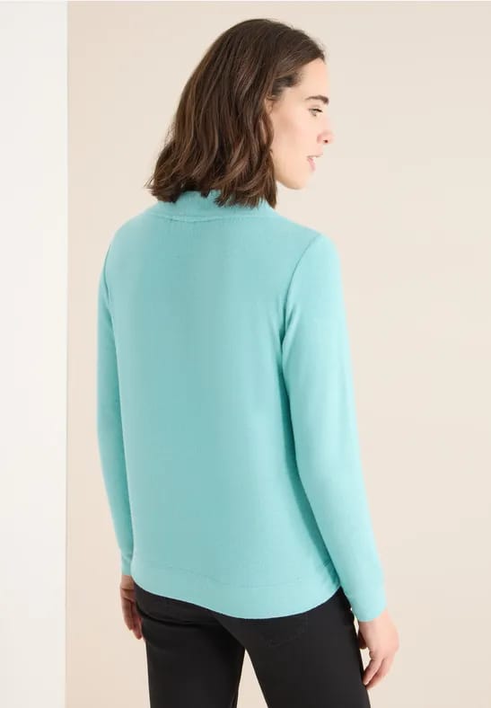 Cosy gemêleerd shirt met lange mouwen
