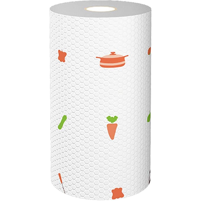 50 STUKS Keukenpapier Nat Droog Gebruik Eenmalig Gebruik Polyester Afwaspapier voor Borden Potten white