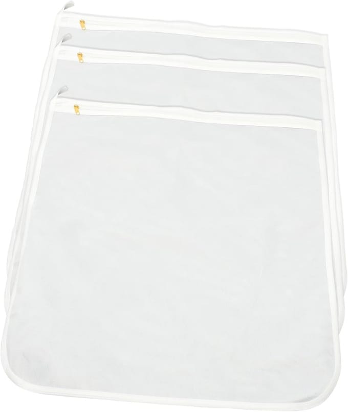 Waszakken Set - Mesh Zakken - Kleding Beschermen - Duurzaam Polyester - 3 Stuks - Wit