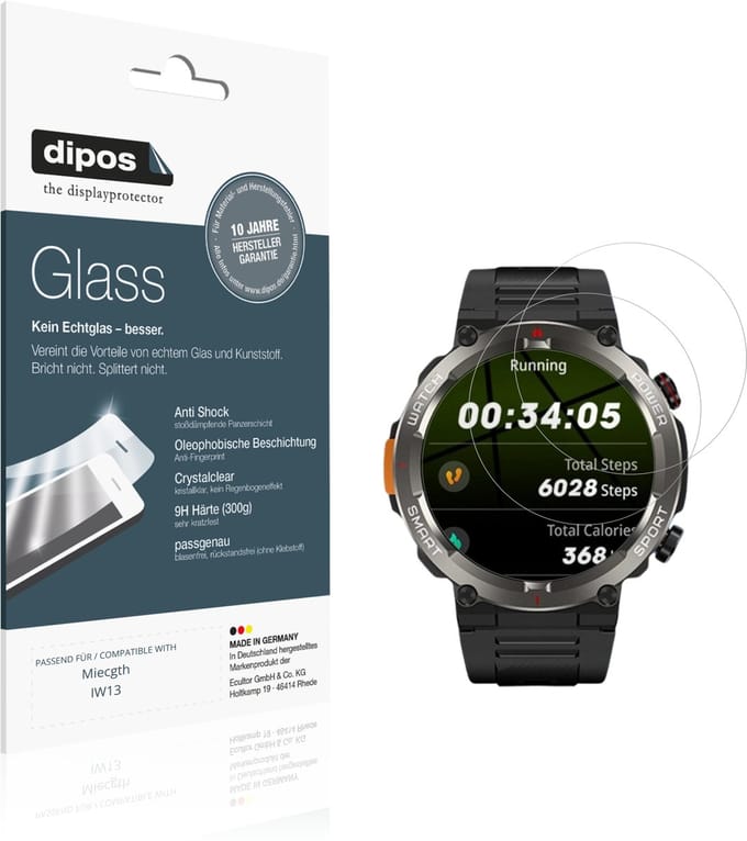 dipos – 2x Pantserfolie geschikt voor Miecgth IW13 | 9H Screenprotector