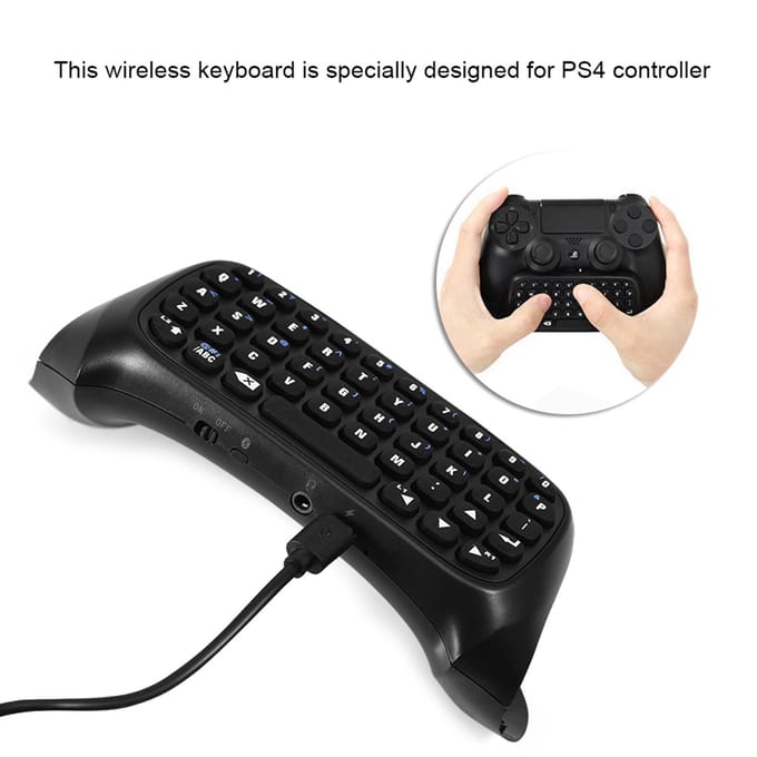 Mini Clavier de Jeu Bluetooth Sans Fil Chatpad pour Manette PS4