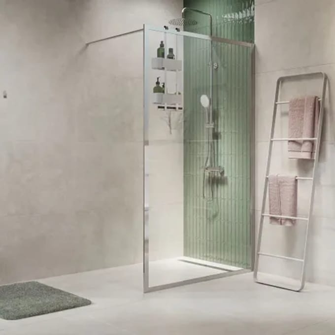 Sealskin Inloopdouche Contour Type A3 - 118x200cm - Helder Veiligheidsglas - Zilver Hoogglans