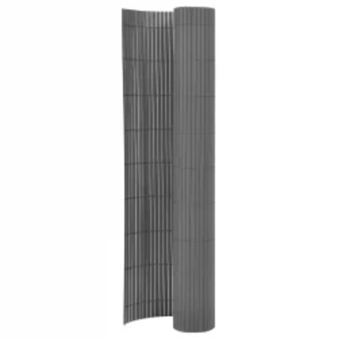 vidaXL - Tuinafscheiding - dubbelzijdig - 90x400 - cm - grijs