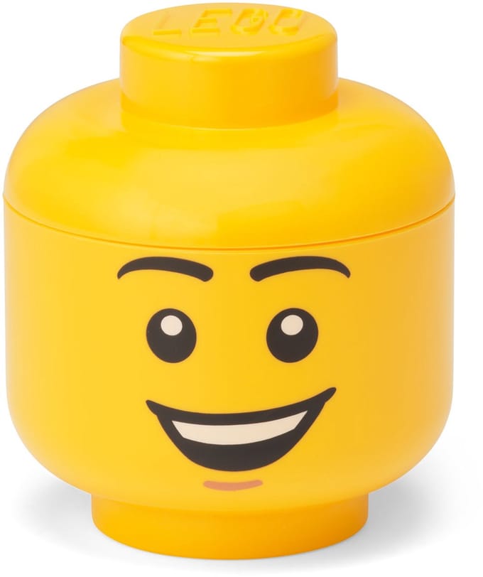Opbergbox, Opbergdoos, Mini, 10 cm, Hoofd, Happy Boy - LEGO