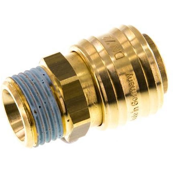 Messing DN 7.2 (Euro) Luchtkoppeling Snelkoppeling G 1/2 inch Buitendraad Double Shut-Off