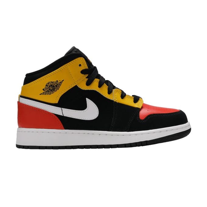 Jordan 1 Mid Zwart Amarillo Team Oranje (GS) 36 black