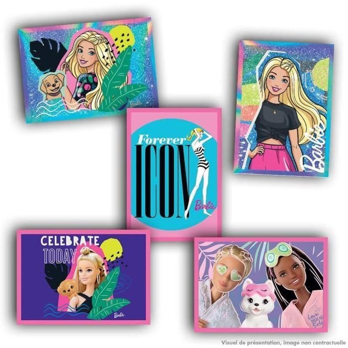 Album - PANINI - Barbie 65e Verjaardag - 192 stickers - Speciale effecten inbegrepen