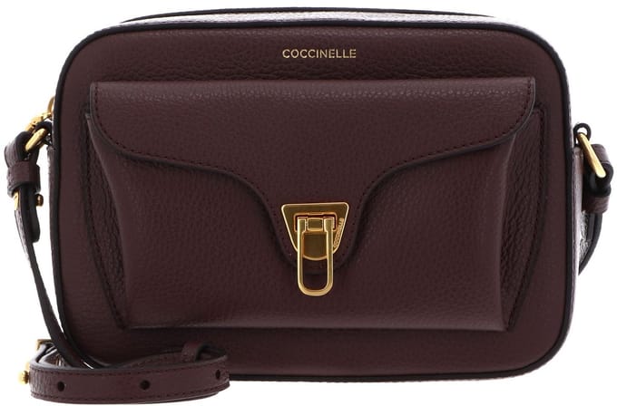 COCCINELLE Leren schoudertas Beat Soft Camera Bag Berry donkerpaars