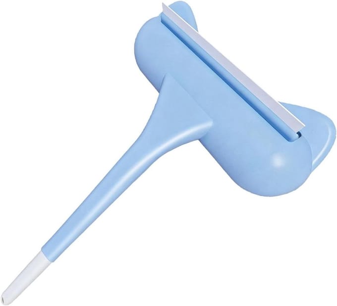 Netschermreiniger - Glasborstel - Schermen Reinigen - Dubbelzijdig Gebruik - 30 cm - Grijs