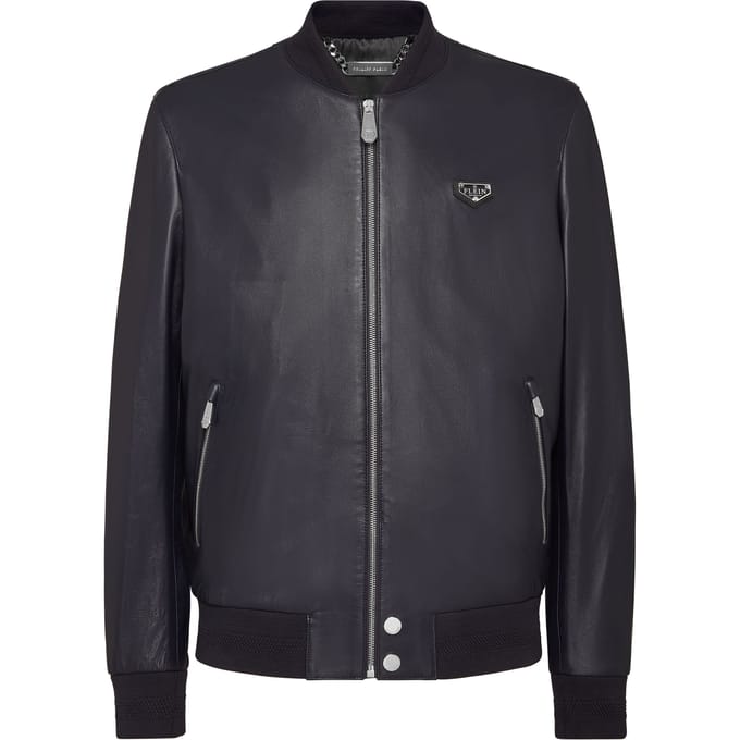 Leren Bomber Iconic Plein
