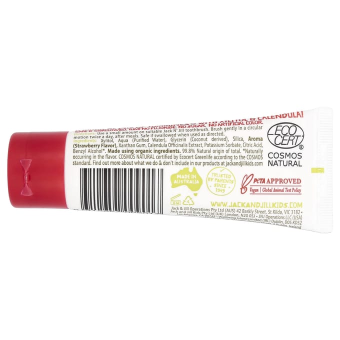 Jack n' Jill, Certified Natural Toothpaste, Strawberry Flavor, 1.76 oz (50 g) beige