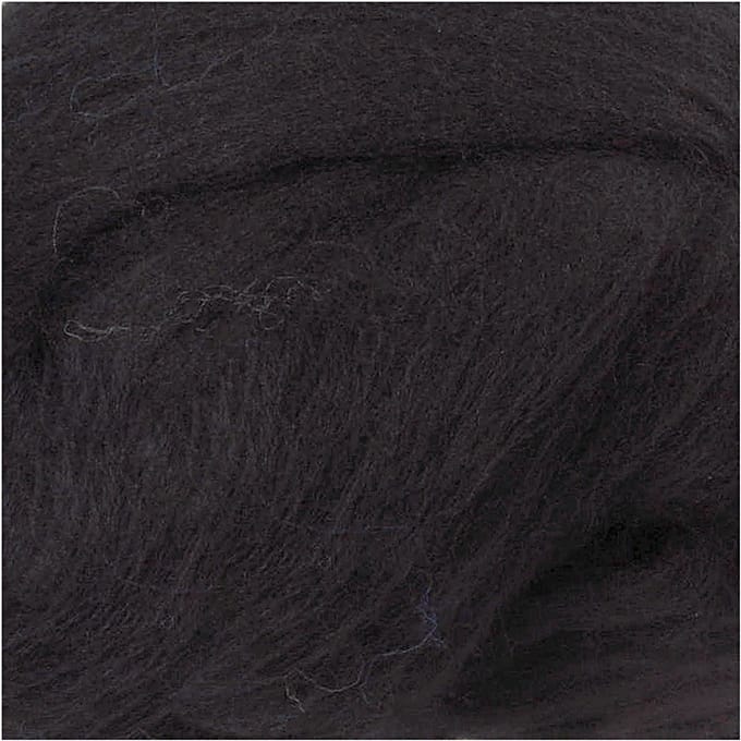 Merino Wol, dikte 21 my, zwart, 100 gr/ 1 doos