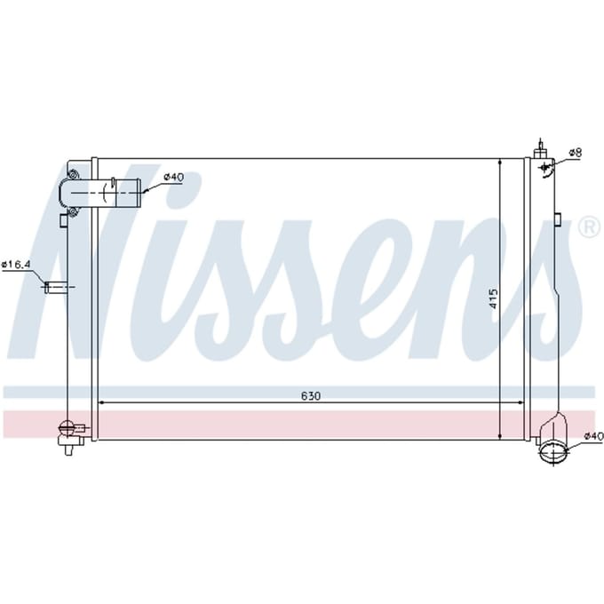 Radiator, motorkoeling NISSENS 61308