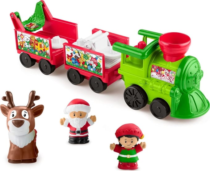 Muziekspeelgoed Kersttrein voor Kinderen met Kerstman, Elf en Rendier