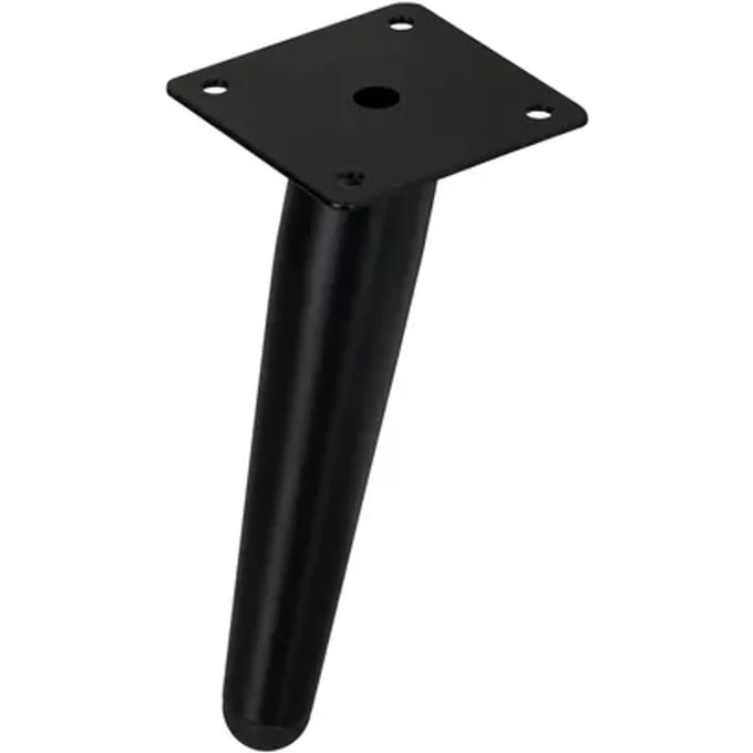 Duraline Tafelpoot Conisch Mat Zwart 15cm