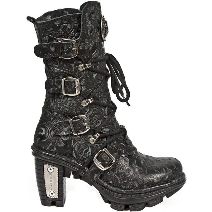 New Rock dames bloemen gotische leren laarzen - NEOTR005-S25