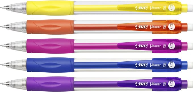 Vulpotlood bic velocity hb 0.7mm assorti | 12 stuks