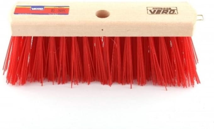 Vero Bezem FSC Hout Kunstvezel Rood 27,5Cm