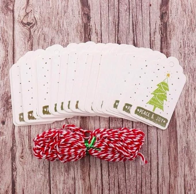 ProductGoods - 50 luxe kleine kerst en nieuwjaar kaarten - Peace & Joy