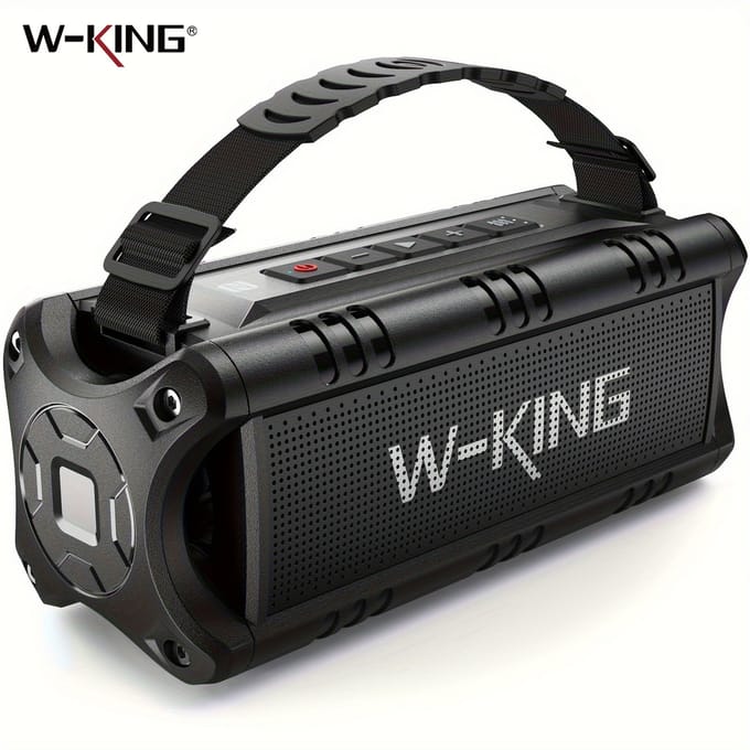 W-KING D8mini-1 Bluetooth-luidspreker, 30W draagbare draadloze luidsprekers, IPX6 waterdichte buitenluidspreker, 24 uur speeltijd, EQ, AUX, TF-kaart