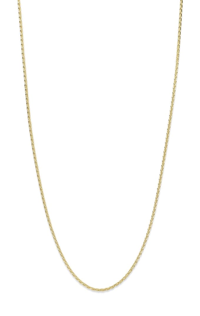 Mori Gold Filté 1,5mm breed collier, Spiga schakel, goud gevuld 1/20