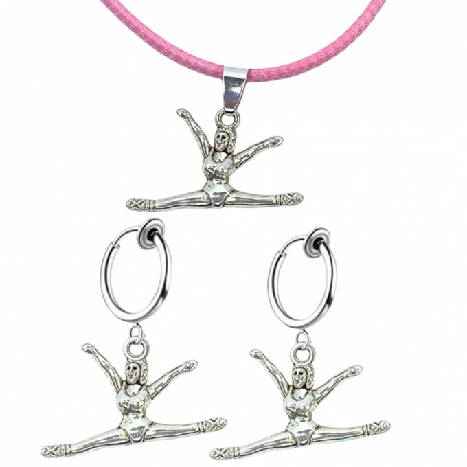 Set -Ketting -klem oorbellen-Split -turnen - Charme Bijoux