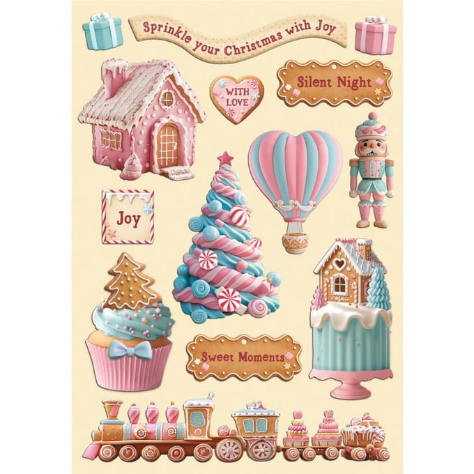 Lasercut motieven "Candy Christmas"