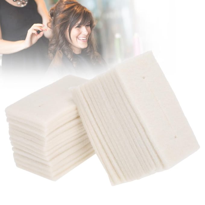 Hairdressing Tool Heat resistant Foam Pad Digital Perm Heat Insulation Mat (Wool) white